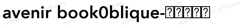 avenir book0blique字体转换